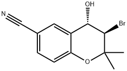 6-CYANO-TRANS-3-BROMO-3,4-DIHYDRO-2,2-DIMETHYL-2H-BENZO-[B]-PYRAN-4-OL Struktur