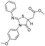 METHYL [(2Z)-3-(4-METHOXYPHENYL)-4-OXO-2-(PHENYLIMINO)-1,3-THIAZOLIDIN-5-YL]ACETATE Struktur