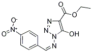 ETHYL 5-HYDROXY-1-{[(1Z)-(4-NITROPHENYL)METHYLENE]AMINO}-1H-1,2,3-TRIAZOLE-4-CARBOXYLATE Struktur