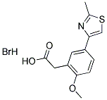 [2-METHOXY-5-(2-METHYL-1,3-THIAZOL-4-YL)PHENYL]ACETIC ACID HYDROBROMIDE Struktur