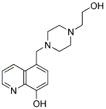 5-[[4-(2-HYDROXYETHYL)-1-PIPERAZINYL]METHYL]-8-QUINOLINOL Struktur