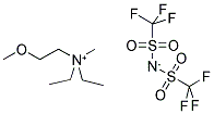 N,N-DIETHYL-N-METHYL-N-(2-METHOXYETHYL)AMMONIUM BIS (TRIFLUOROMETHANESULUFONYL)IMIDE Struktur