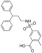 5-(3,3-DIPHENYL-PROPYLSULFAMOYL)-2-METHYL-BENZOIC ACID Struktur