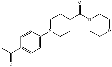 1-(4-[4-(MORPHOLINOCARBONYL)PIPERIDINO]PHENYL)-1-ETHANONE Struktur