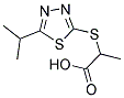 2-[(5-ISOPROPYL-1,3,4-THIADIAZOL-2-YL)SULFANYL]PROPANOIC ACID Struktur