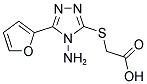 ([4-AMINO-5-(2-FURYL)-4H-1,2,4-TRIAZOL-3-YL]SULFANYL)ACETIC ACID Struktur