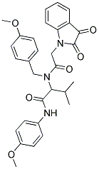 2-(2-(2,3-DIOXOINDOLIN-1-YL)-N-(4-METHOXYBENZYL)ACETAMIDO)-N-(4-METHOXYPHENYL)-3-METHYLBUTANAMIDE Struktur