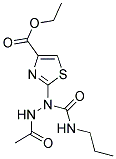 ETHYL 2-{2-ACETYL-1-[(PROPYLAMINO)CARBONYL]HYDRAZINO}-1,3-THIAZOLE-4-CARBOXYLATE Struktur