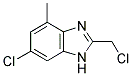 6-CHLORO-2-CHLOROMETHYL-4-METHYL-1H-BENZOIMIDAZOLE Struktur