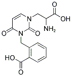 (RS)-1-(2-AMINO-2-CARBOXYETHYL)-3-(2-CARBOXYBENZYL)PYRIMIDINE-2,4-DIONE Struktur