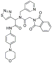 2-(1,3-DIOXOISOINDOLIN-2-YL)-N-(2-(4-MORPHOLINOPHENYLAMINO)-2-OXO-1-(1,2,3-THIADIAZOL-4-YL)ETHYL)-N-(PYRIDIN-3-YLMETHYL)ACETAMIDE Struktur