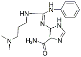 5-[((1Z)-ANILINO{[3-(DIMETHYLAMINO)PROPYL]AMINO}METHYLENE)AMINO]-1H-IMIDAZOLE-4-CARBOXAMIDE Struktur