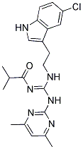 N-[2-(5-CHLORO-1H-INDOL-3-YL)ETHYL]-N'-(4,6-DIMETHYL-2-PYRIMIDINYL)-N'-ISOBUTYRYLGUANIDINE Struktur