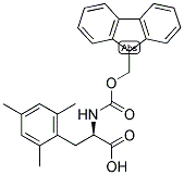 (R)-2-(9H-FLUOREN-9-YLMETHOXYCARBONYLAMINO)-3-(2,4,6-TRIMETHYL-PHENYL)-PROPIONIC ACID Struktur