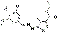 ETHYL (2E)-3-METHYL-2-[(2E)-(3,4,5-TRIMETHOXYBENZYLIDENE)HYDRAZONO]-2,3-DIHYDRO-1,3-THIAZOLE-4-CARBOXYLATE Struktur