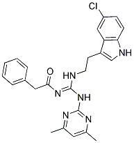 N-[2-(5-CHLORO-1H-INDOL-3-YL)ETHYL]-N'-(4,6-DIMETHYL-2-PYRIMIDINYL)-N'-(2-PHENYLACETYL)GUANIDINE Struktur