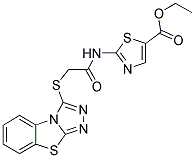 ETHYL 2-([([1,2,4]TRIAZOLO[3,4-B][1,3]BENZOTHIAZOL-3-YLTHIO)ACETYL]AMINO)-1,3-THIAZOLE-5-CARBOXYLATE Struktur