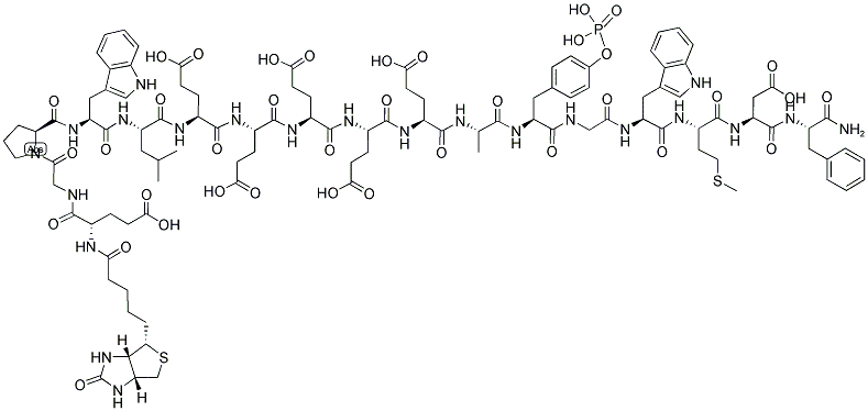 BIOTINYL-(GLU1)-GASTRIN I (HUMAN) (PHOSPHORYLATED) Struktur