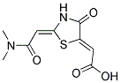 (2Z)-{(2Z)-2-[2-(DIMETHYLAMINO)-2-OXOETHYLIDENE]-4-OXO-1,3-THIAZOLIDIN-5-YLIDENE}ACETIC ACID Struktur