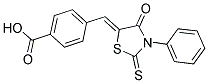 4-(4-OXO-3-PHENYL-2-THIOXO-THIAZOLIDIN-5-YLIDENEMETHYL)-BENZOIC ACID Struktur