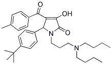 5-(4-TERT-BUTYLPHENYL)-1-(3-(DIBUTYLAMINO)PROPYL)-3-HYDROXY-4-(4-METHYLBENZOYL)-1H-PYRROL-2(5H)-ONE Struktur