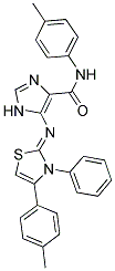 (Z)-5-(3-PHENYL-4-P-TOLYLTHIAZOL-2(3H)-YLIDENEAMINO)-N-P-TOLYL-1H-IMIDAZOLE-4-CARBOXAMIDE Struktur