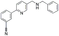 3-(5-[(BENZYLAMINO)METHYL]PYRIDIN-2-YL)BENZONITRILE Struktur