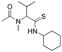 N-(1-[(CYCLOHEXYLAMINO)CARBONOTHIOYL]-2-METHYLPROPYL)-N-METHYLACETAMIDE Struktur