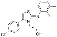 2-[(2Z)-4-(4-CHLOROPHENYL)-2-[(2,3-DIMETHYLPHENYL)IMINO]-1,3-THIAZOL-3(2H)-YL]ETHANOL Struktur