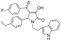 3-HYDROXY-1-[2-(1H-INDOL-3-YL)ETHYL]-4-(4-FLUOROBENZOYL)-5-(4-ETHYLPHENYL)-1,5-DIHYDRO-2H-PYRROL-2-ONE Struktur