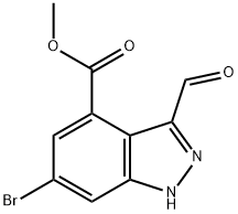 3 ALDEHYDE, 4-METHYL ESTER, 6-BROMOINDAZOLE Struktur