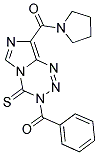 3-BENZOYL-8-(PYRROLIDIN-1-YLCARBONYL)IMIDAZO[5,1-D][1,2,3,5]TETRAZINE-4(3H)-THIONE Struktur