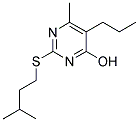 6-METHYL-2-[(3-METHYLBUTYL)THIO]-5-PROPYLPYRIMIDIN-4-OL Struktur