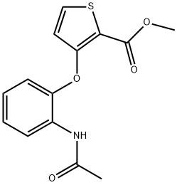 METHYL 3-[2-(ACETYLAMINO)PHENOXY]-2-THIOPHENECARBOXYLATE Struktur