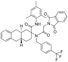 (4AR,9AS)-2-(2-(1,3-DIOXOISOINDOLIN-2-YL)-N-(4-(TRIFLUOROMETHYL)BENZYL)ACETAMIDO)-N-MESITYL-1,2,3,4,4A,9,9A,10-OCTAHYDROANTHRACENE-2-CARBOXAMIDE Struktur