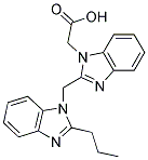 [2-(2-PROPYL-BENZOIMIDAZOL-1-YLMETHYL)-BENZOIMIDAZOL-1-YL]-ACETIC ACID Struktur