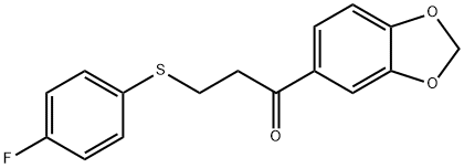 1-(1,3-BENZODIOXOL-5-YL)-3-[(4-FLUOROPHENYL)SULFANYL]-1-PROPANONE Struktur