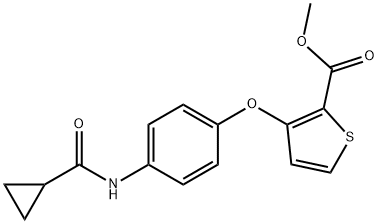 METHYL 3-(4-[(CYCLOPROPYLCARBONYL)AMINO]PHENOXY)-2-THIOPHENECARBOXYLATE Struktur