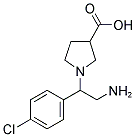 1-[2-AMINO-1-(4-CHLORO-PHENYL)-ETHYL]-PYRROLIDINE-3-CARBOXYLIC ACID Struktur