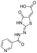 (2E)-{(2E)-4-OXO-2-[(PYRIDIN-3-YLCARBONYL)HYDRAZONO]-1,3-THIAZOLIDIN-5-YLIDENE}ACETIC ACID Struktur