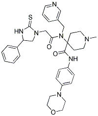 1-METHYL-N-(4-MORPHOLINOPHENYL)-4-(2-(4-PHENYL-2-THIOXOIMIDAZOLIDIN-1-YL)-N-(PYRIDIN-3-YLMETHYL)ACETAMIDO)PIPERIDINE-4-CARBOXAMIDE Struktur