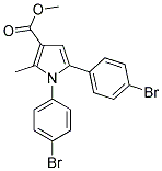 1,5-BIS-(4-BROMO-PHENYL)-2-METHYL-1H-PYRROLE-3-CARBOXYLIC ACID METHYL ESTER Struktur