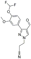 3-[3-[4-(DIFLUOROMETHOXY)-3-METHOXYPHENYL]-4-FORMYL-1H-PYRAZOL-1-YL]PROPANENITRILE Struktur