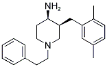 CIS-3-(2,5-DIMETHYLBENZYL)-1-(2-PHENYLETHYL)PIPERIDIN-4-AMINE Struktur