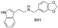 BENZO[1,3]DIOXOL-5-YLMETHYL-[2-(1H-INDOL-3-YL)-ETHYL]-AMINE HYDROBROMIDE Struktur