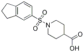 1-(2,3-DIHYDRO-1H-INDEN-5-YLSULFONYL)PIPERIDINE-4-CARBOXYLIC ACID Struktur