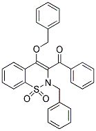 3-BENZOYL-2-BENZYL-4-(BENZYLOXY)-1LAMBDA~6~,2-BENZOTHIAZINE-1,1(2H)-DIONE Struktur