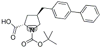 BOC-(R)-GAMMA-(4-BIPHENYLMETHYL)-L-PROLINE Struktur