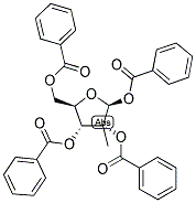 1,2,3,5-TETRA-O-BENZOYL-2-C-METHYL-BETA-D-RIBOFURANOSE Struktur