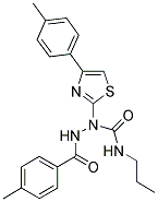 2-(4-METHYLBENZOYL)-1-[4-(4-METHYLPHENYL)-1,3-THIAZOL-2-YL]-N-PROPYL-1-HYDRAZINECARBOXAMIDE Struktur